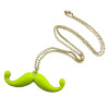 New Arrival European Style Gold Plated Alloy Colorful Enamel Beard Pendant Necklace N-2785