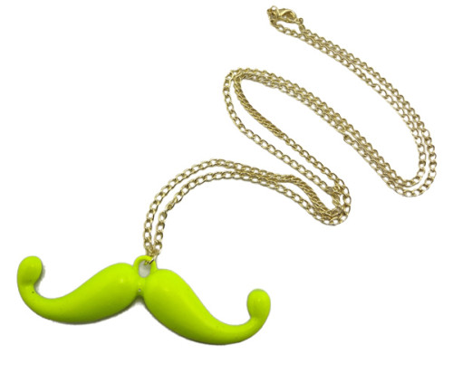 New Arrival European Style Gold Plated Alloy Colorful Enamel Beard Pendant Necklace N-2785