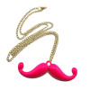 New Arrival European Style Gold Plated Alloy Colorful Enamel Beard Pendant Necklace N-2785