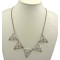 European Style Ladies Bronze/Gun Black Hollow-out Triangle Pendant Necklace N-4583