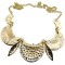 New Arrival European Charming Fashion Rhinestone Enamel Cescent Choker Necklace N-4534