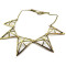 European Style Ladies Bronze/Gun Black Hollow-out Triangle Pendant Necklace N-4583