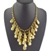 New Arrival Fashion Vintage Gold Multilayer Drop Pendant Choker Necklace N-1844
