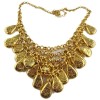 New Arrival Fashion Vintage Gold Multilayer Drop Pendant Choker Necklace N-1844