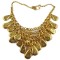 New Arrival Fashion Vintage Gold Multilayer Drop Pendant Choker Necklace N-1844