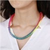 European Style Coming Fashion Lovely Golden Metal Silk Rope Handmade necklace N-1024