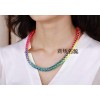 European Style Coming Fashion Lovely Golden Metal Silk Rope Handmade necklace N-1024