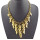 New European Style Vintage Gold Plated Multilayer Heart Tassel Choker Necklace N-1804