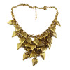 New European Style Vintage Gold Plated Multilayer Heart Tassel Choker Necklace N-1804
