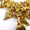 New European Style Vintage Gold Plated Multilayer Heart Tassel Choker Necklace N-1804
