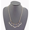 European Style Enamel Polygon Geometry Golden Pendant Necklace N-4561