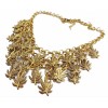 New Arrival European Fashion Multilayer  Charming Leaf Tassel Choker Necklace N-1840