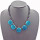 Fashion Vintage Style Geometrical Lint Round Pleuche Gem Ball Chain Choker Necklace N-4594