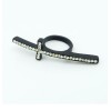 Korea Style Punk Silver/Gold/Black Rhinestone Cross Ring #7.5 Size R-0517