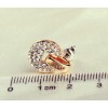 New Arrival Fashion Charming Golden Rhinestone Copper Cash  Ear Stud Earrings E-1105