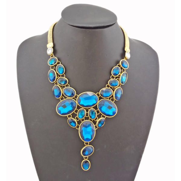 New European vintage Style Crystal Choker Necklace N-0268