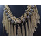 Multi Layers gold silver gun black plated crystal tassels Statement Necklace N-1758