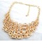 N-1321 3 Colors Charming Gold/Silver/Gun-black Rhinestone Flower Circle Link Choker Necklace N-1321