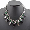 Fashion Style Silver plated Rhinestone  Rope Faux Gem Choker Statement Necklace N-1018N-1018