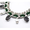 Fashion Style Silver plated Rhinestone  Rope Faux Gem Choker Statement Necklace N-1018N-1018