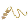 New Fashion Gold Plated Alloy Colorful Enamel Square Round Triangel Geometry Pendant Necklace N-4762
