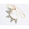 European Vintage Style Gold Plated Alloy Enamel Black/White Wave Triangle Pendant Snake Chain Necklace  N-4757