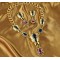fashion Style Gold Plated Alloy link chain rhinestone insect crystal flower Necklace earring set S-0001