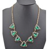 New Arrival Charming Fashion Gold Metal Rhinestone Crystal Triangle Choker Necklace N-0282