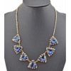New Arrival Charming Fashion Gold Metal Rhinestone Crystal Triangle Choker Necklace N-0282