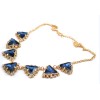 New Arrival Charming Fashion Gold Metal Rhinestone Crystal Triangle Choker Necklace N-0282