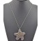 New Charming Korean Vintage Style Gold Plated Alloy Beads Chain Colorful Rhinestone Hollow Out Starfish Pendant Necklace N-3378