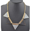 New Arrival Fashion Gold Plated Alloy geometry paillette triangle Choker Necklace N-4751