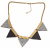 New Arrival Fashion Gold Plated Alloy geometry paillette triangle Choker Necklace N-4751