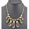 2013 New Arrival Charming Gold Plated Alloy 5Colors Option Crystal Choker Necklace N-0261