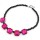 European Fashion Black Beads Cryatal Square  Choker Pendant Necklace N-0272