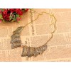 vintage style hollow out flower bowknot  Crystal Choker collar Necklace N-1780