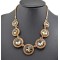 New Charming European Style Gold Plated Alloy Crystal Round Choker Necklace N-0286