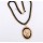 New European Style Bold Plated Alloy Black Velvet Chain Solid Lion Head Choker Necklace N-3278