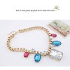 New Charming Korea Style Gold Plated Alloy Gem Rhinestone Geometry Choker Necklace N-4260