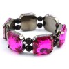 Fashion European Charming Gun Black Metal Square Crystal Bracelet Bangle B-0070