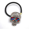 Vintage Style bronze/Silver Alloy colorful rhinestone eye Carving skull  Hair Band F-0077