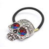 Vintage Style bronze/Silver Alloy colorful rhinestone eye Carving skull  Hair Band F-0077
