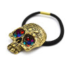 Vintage Style bronze/Silver Alloy colorful rhinestone eye Carving skull  Hair Band F-0077