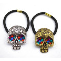 Vintage Style bronze/Silver Alloy colorful rhinestone eye Carving skull  Hair Band F-0077