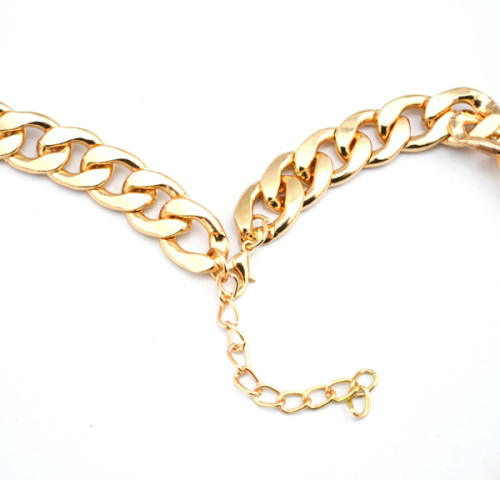 New Fashion  European Style Golden Metal cotton ball cosmetic brush Shape tassels Choker Necklace N-1764