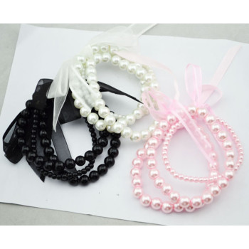 New 3 Colorful Optional 3Pcs set silk Bowknot Bracelet B-0238