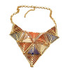 N-4595 Vintage Style Geometry triangle Celebrity Inspired Urban Diva Statement Bib Necklace