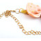 Fashion Charming Gold Metal Silk Pink Bowknot  Long Waist Chain N-1348