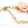 Fashion Charming Gold Metal Silk Pink Bowknot  Long Waist Chain N-1348