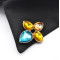 Fashion European Golden Metal Crystal Drop Flower Pin Brooch P-0097